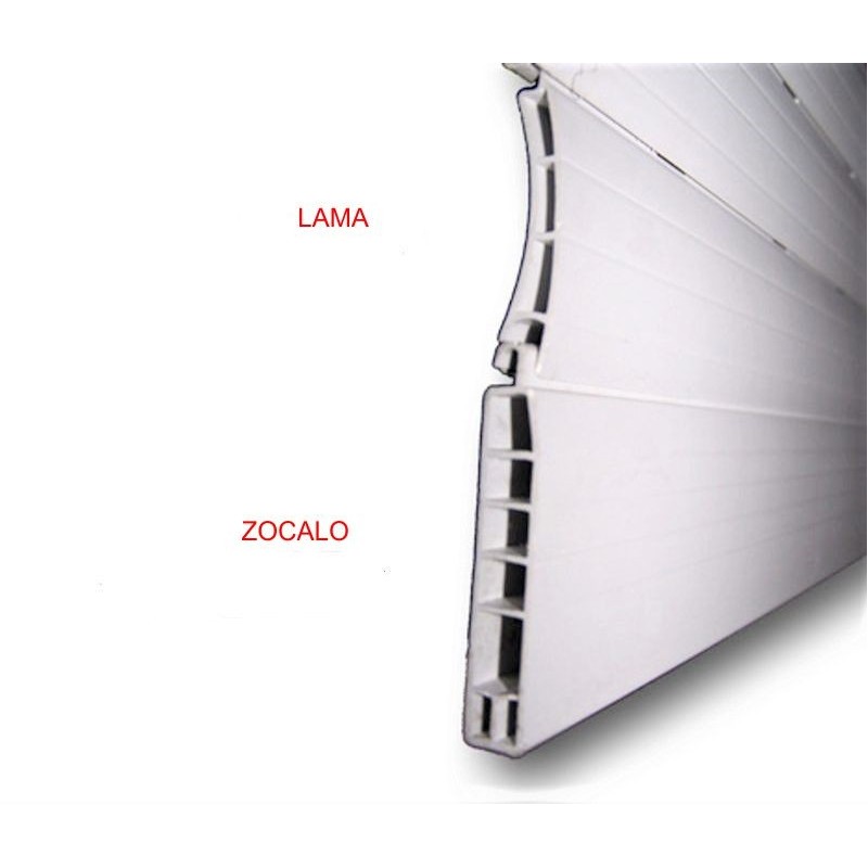 Lama de persiana terminal (L x An: 2 m x 50 mm, Blanco, PVC)