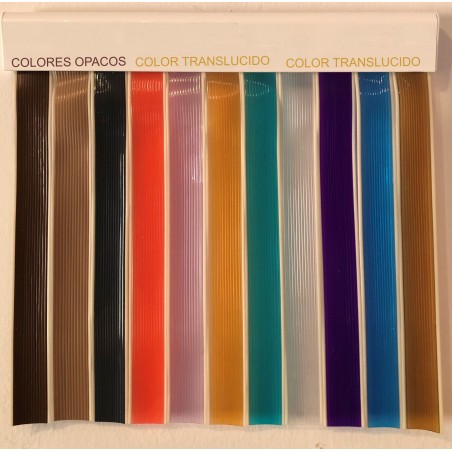 Cortina cinta colores opacos translúcidos