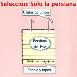 esquema de persiana solo paño