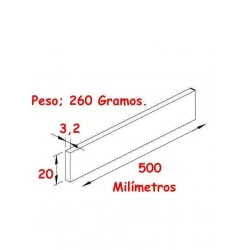 Medidas y peso del contrapeso.