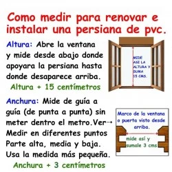 ayuda para medir persiana plástico