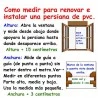 ayuda para medir persiana plástico