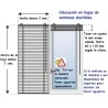 Medir venecianas en hojas de ventana abatibles
