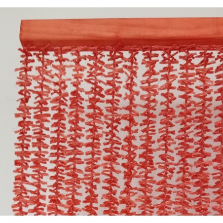 rojo coral cortina pita