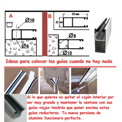 guías y guías reductoras de persianas