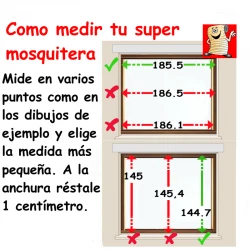 como tomar medidas de mosquitera enrollable