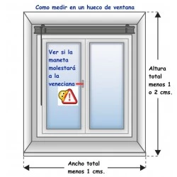 Como medir en un hueco la veneciana