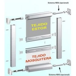 Esquema de piezas mosquitera dia - noche