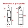 Medidas lama curva pvc 50 y lama recta de 45 mm.