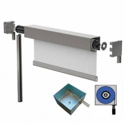 Cajón de aluminio para mosquitera motorizada de gran formato
