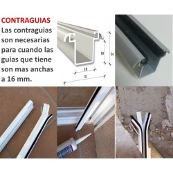 Guías para sobreponer persiana aluminio