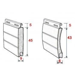 Medida lamas curva y recta de aluminio