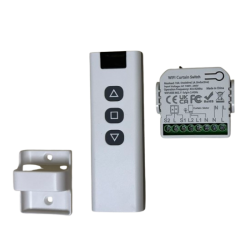 Receptor RF con wifi y mando a distancia para persianas venecianas.