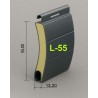 Lama persiana curva aluminio 55 milímetros