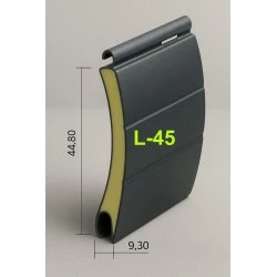 Lama de 45 milímetros de alto útil con aislante de poliuretano