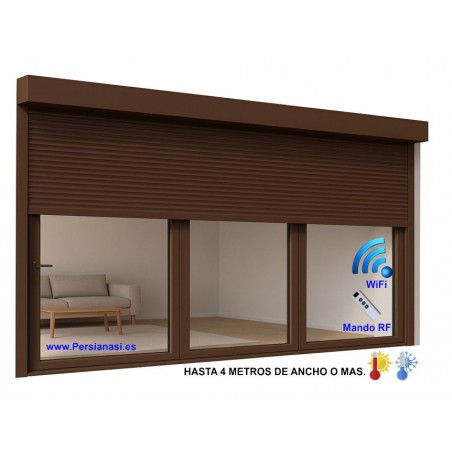 Persiana aluminio más cajón motor wifi mando RF