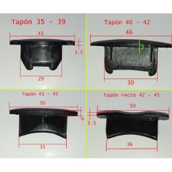 Tapones laterales para lamas aluminio térmicas medidas